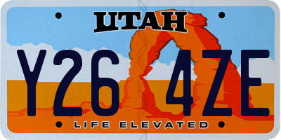 UT license plate Y264ZE