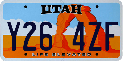 UT license plate Y264ZF