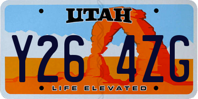 UT license plate Y264ZG