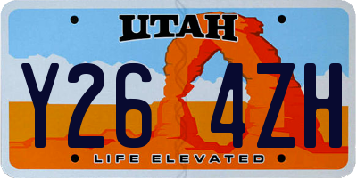 UT license plate Y264ZH