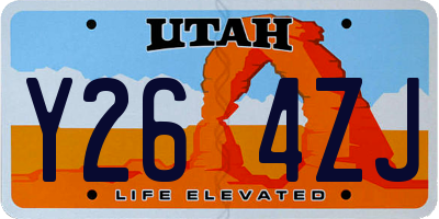 UT license plate Y264ZJ
