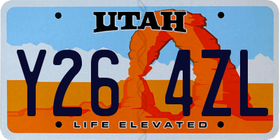 UT license plate Y264ZL