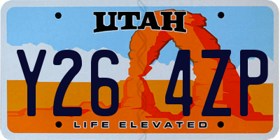 UT license plate Y264ZP