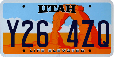 UT license plate Y264ZQ