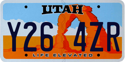 UT license plate Y264ZR