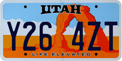 UT license plate Y264ZT