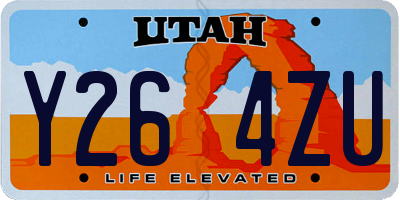 UT license plate Y264ZU