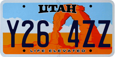 UT license plate Y264ZZ