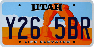 UT license plate Y265BR