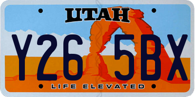 UT license plate Y265BX