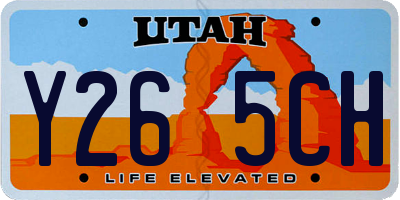 UT license plate Y265CH