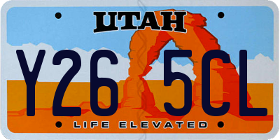 UT license plate Y265CL