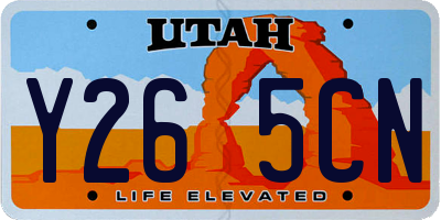 UT license plate Y265CN