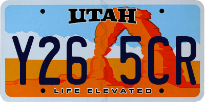 UT license plate Y265CR