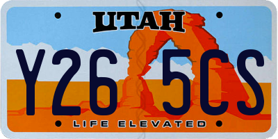 UT license plate Y265CS
