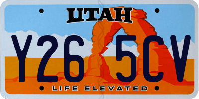 UT license plate Y265CV