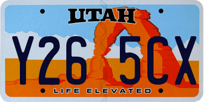 UT license plate Y265CX