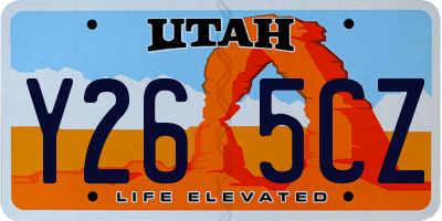 UT license plate Y265CZ