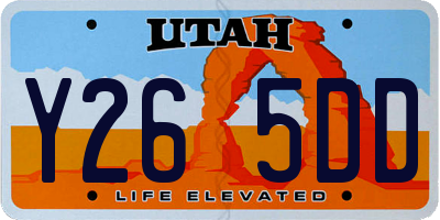 UT license plate Y265DD