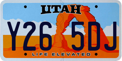 UT license plate Y265DJ