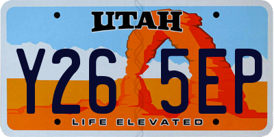UT license plate Y265EP