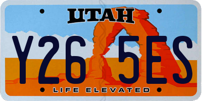 UT license plate Y265ES