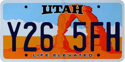 UT license plate Y265FH