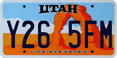 UT license plate Y265FM