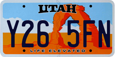 UT license plate Y265FN