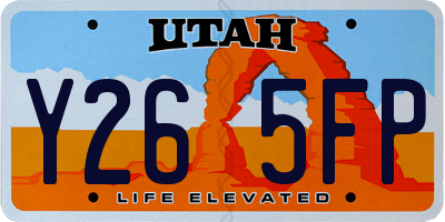UT license plate Y265FP