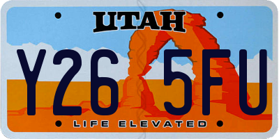 UT license plate Y265FU