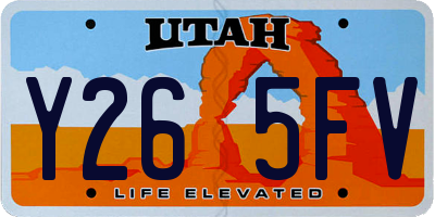 UT license plate Y265FV