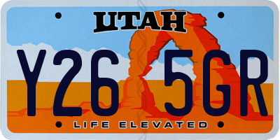 UT license plate Y265GR