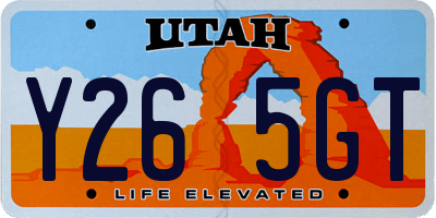 UT license plate Y265GT