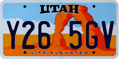 UT license plate Y265GV