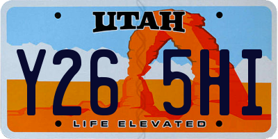 UT license plate Y265HI