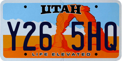 UT license plate Y265HQ