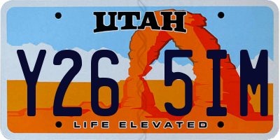 UT license plate Y265IM