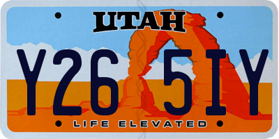 UT license plate Y265IY