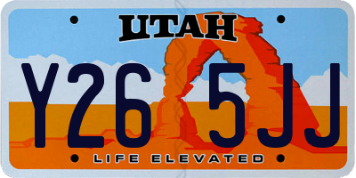 UT license plate Y265JJ