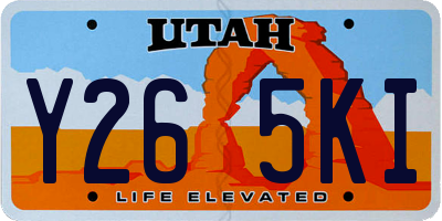UT license plate Y265KI