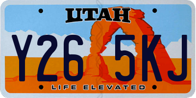 UT license plate Y265KJ