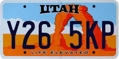 UT license plate Y265KP