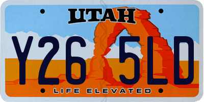 UT license plate Y265LD