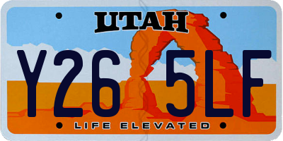 UT license plate Y265LF