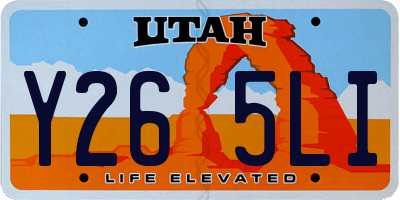 UT license plate Y265LI