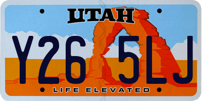 UT license plate Y265LJ