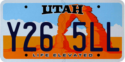 UT license plate Y265LL
