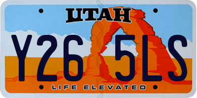 UT license plate Y265LS
