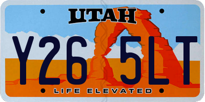 UT license plate Y265LT